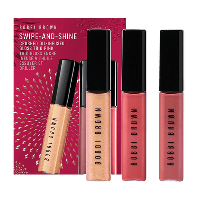 Crushed Oil-Infused Hydrating Lip Gloss Trio Set Pink (Limited Edition)
