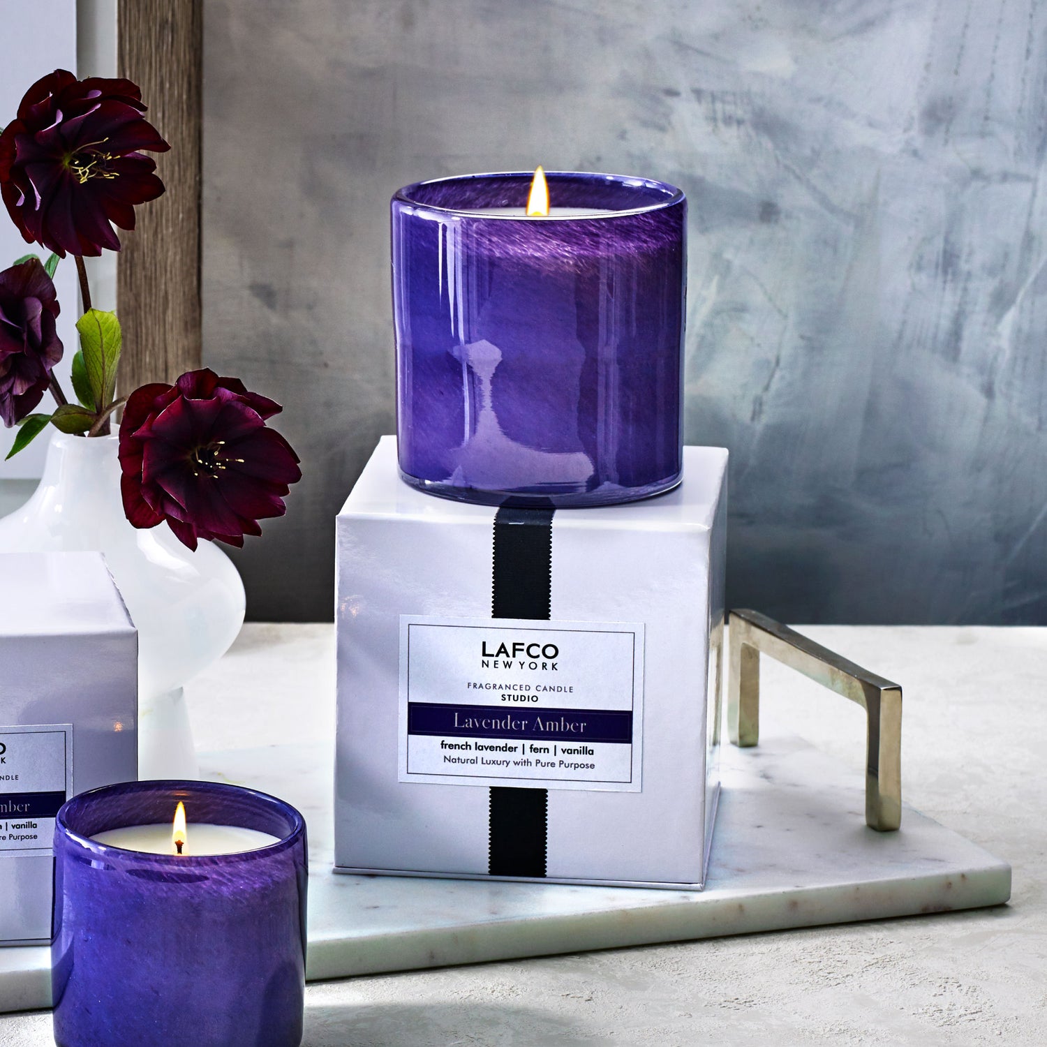 Lifestyle image of Lafco Lavender Amber Signature Candle