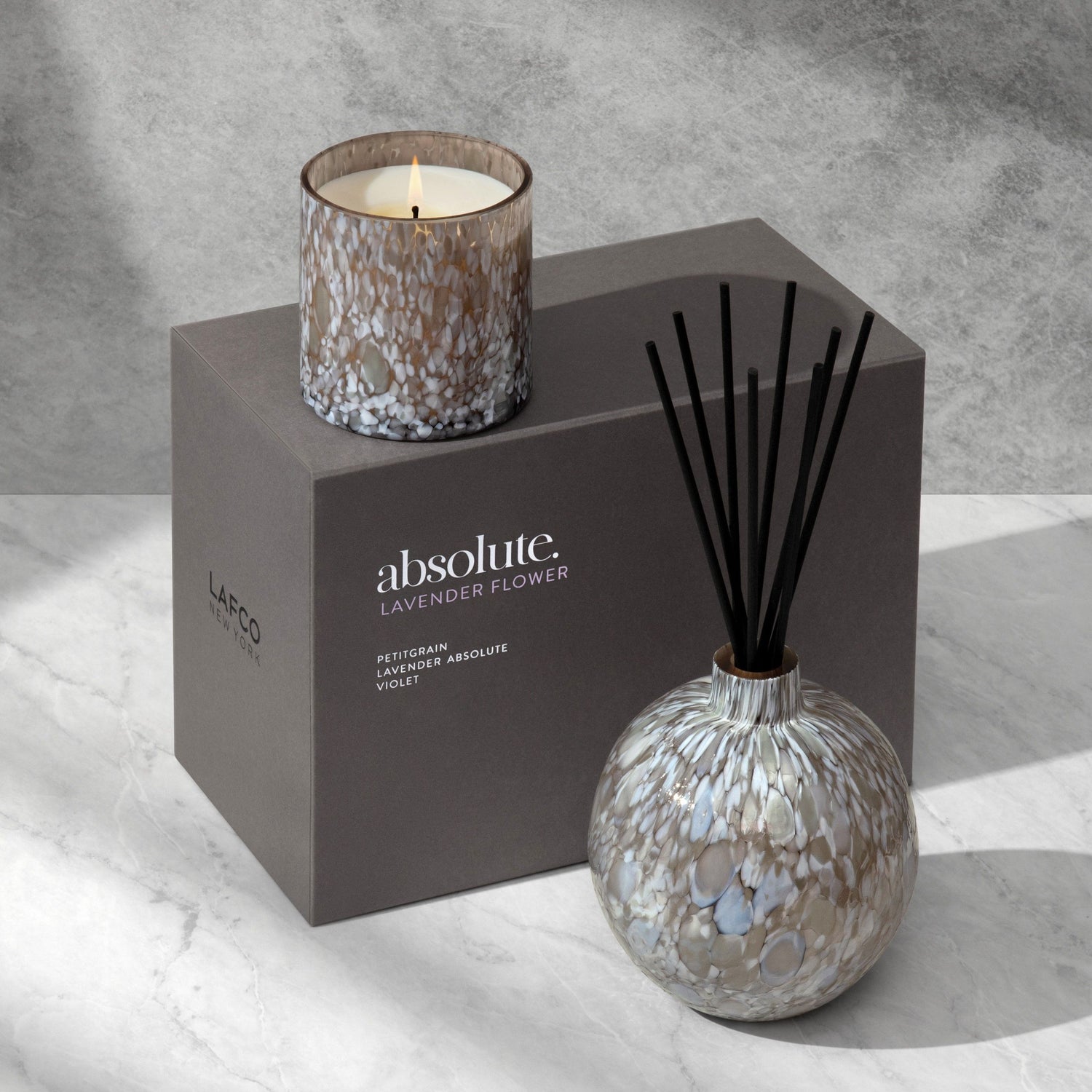 Lifestyle image of Lafco Absolute Lavender Flower Candle