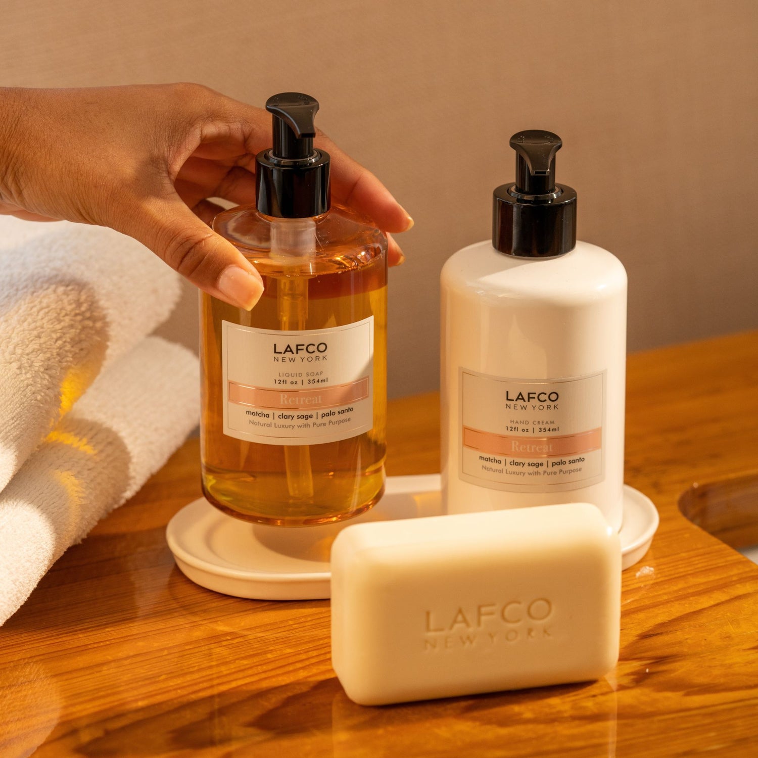 Lifestyle image of Lafco Retreat Liquid Soap