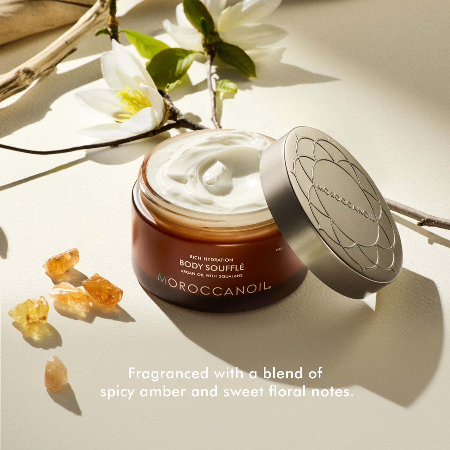 Image of an open Moroccanoil Body Soufflé