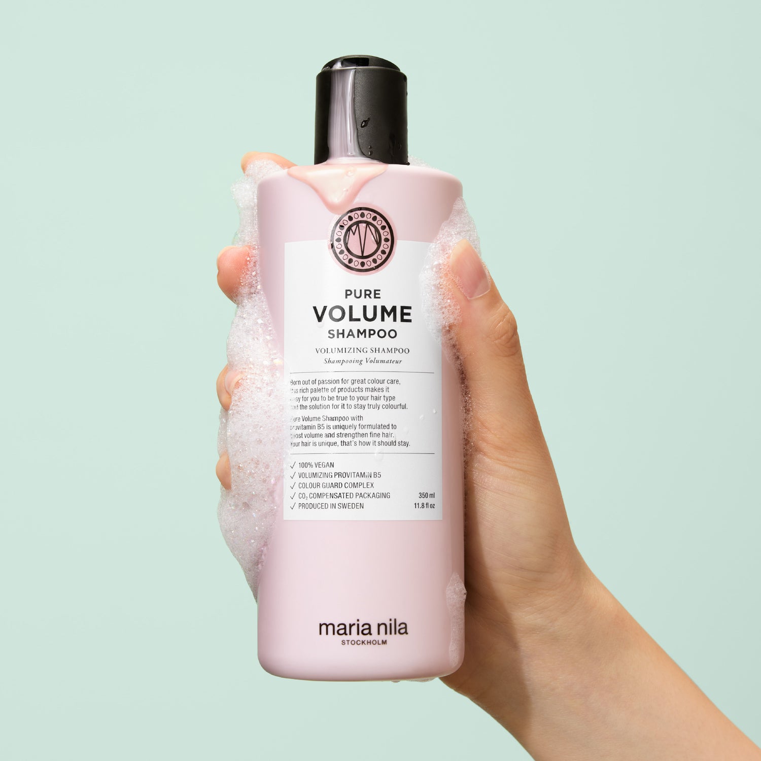 Image of an open Maria Nila Pure Volume Shampoo