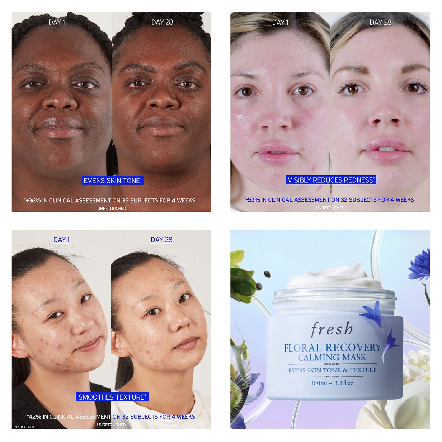 Model image of Fresh Floral Recovery Calming Mask