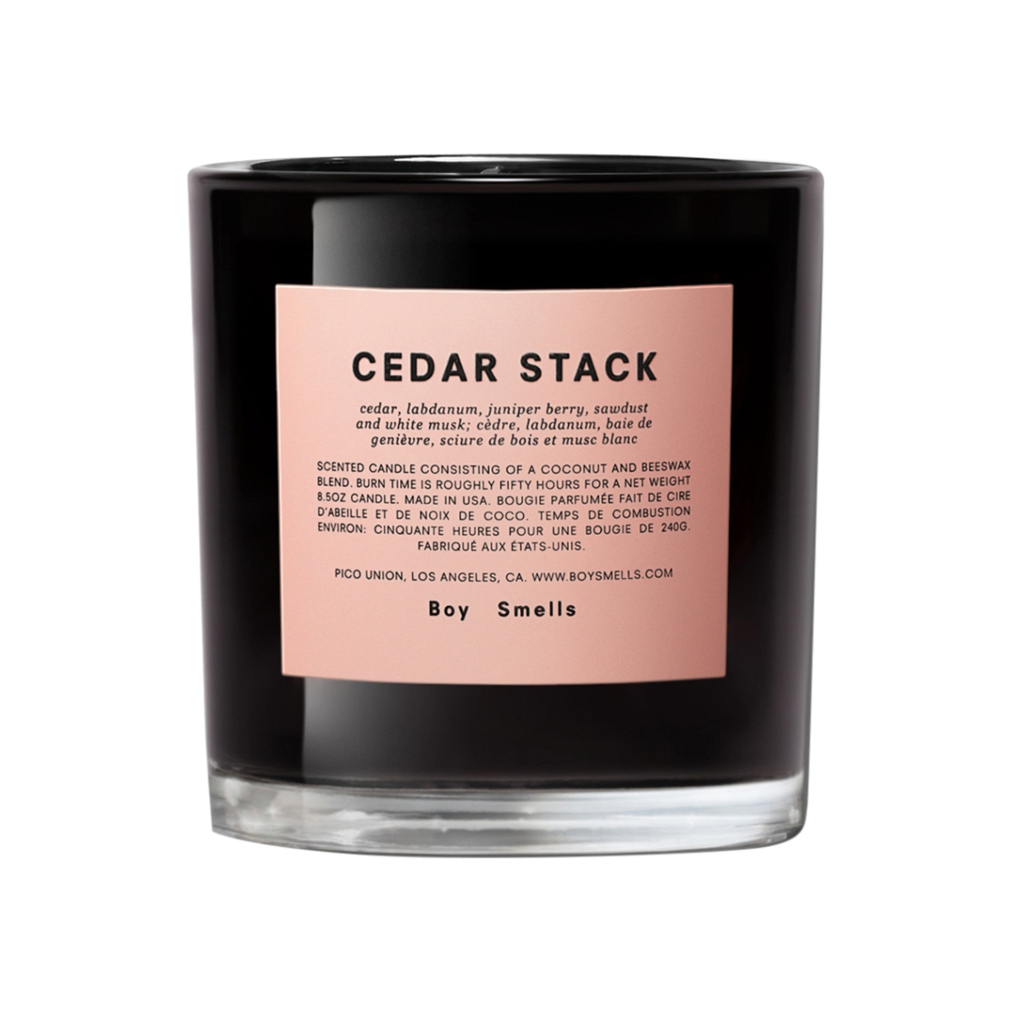 Boy Smells Cedar Stack Candle main image.