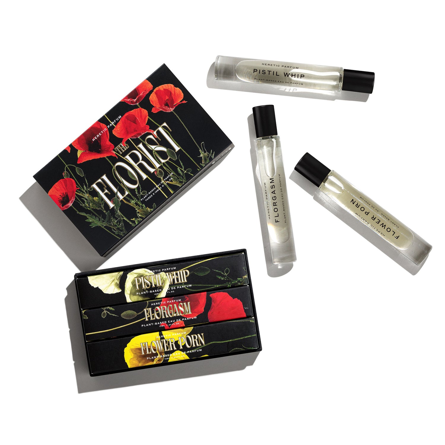 Image of an open Heretic The Florist Rollerball Gift Set