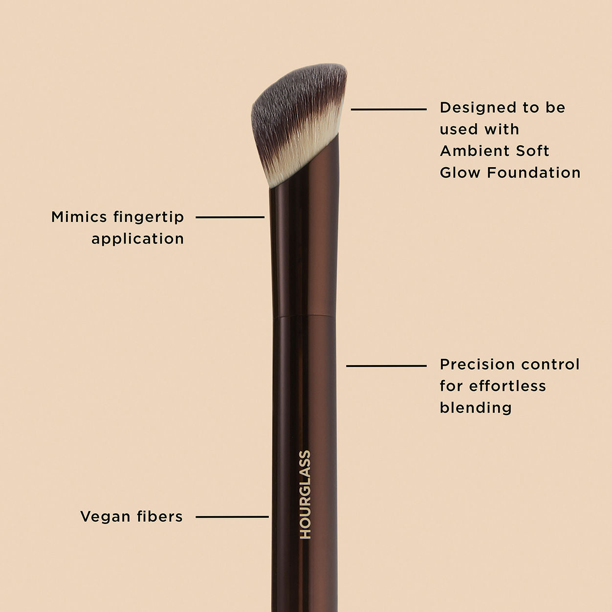 Hourglass Retractable Foundation Brush - Oval Synthetic, 100% Authentic