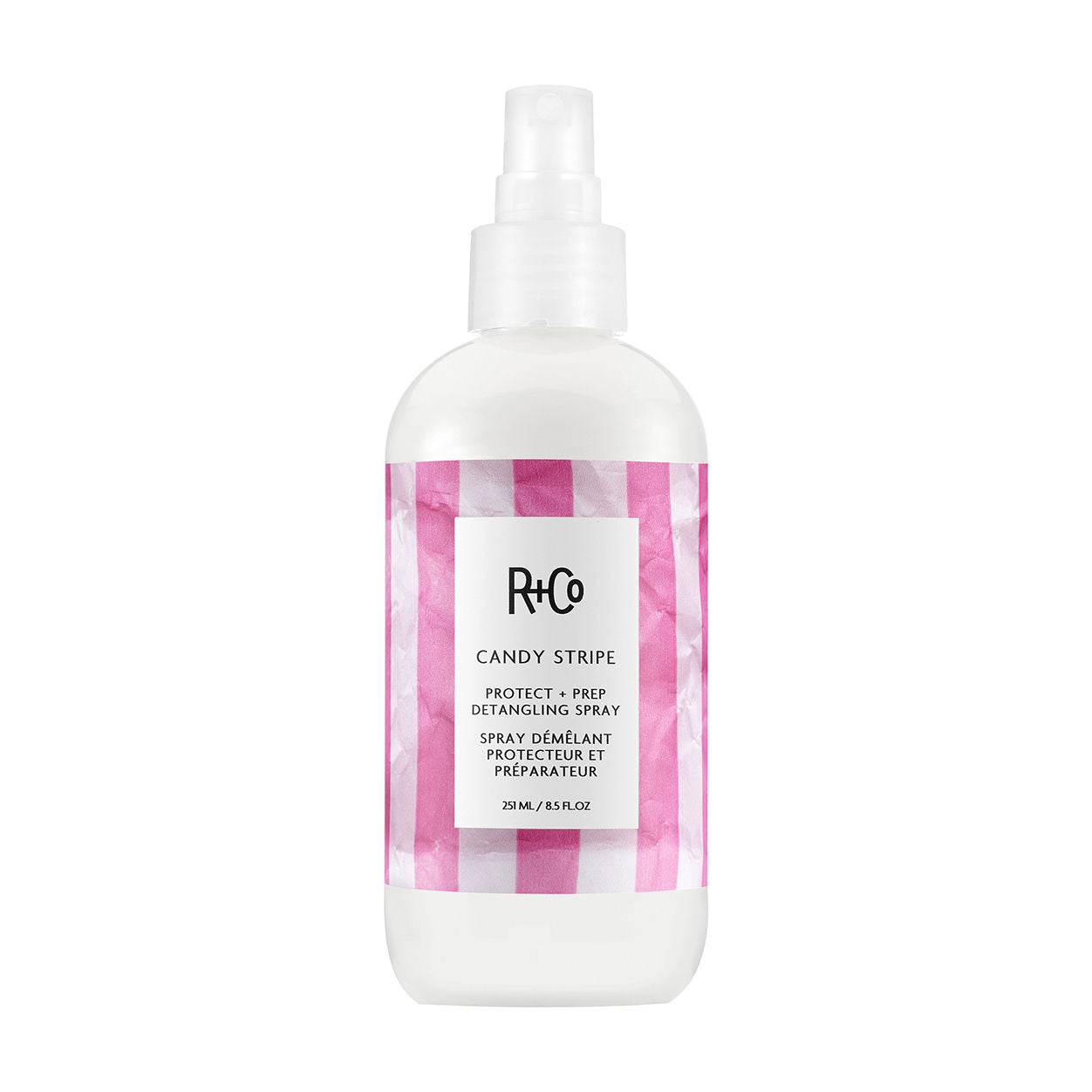R+Co Candy Stripe Protect and Prep Detangling Spray main image