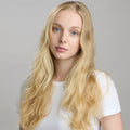 Model image of R+Co Sunset Blvd. Blonde Toning Styling Creme