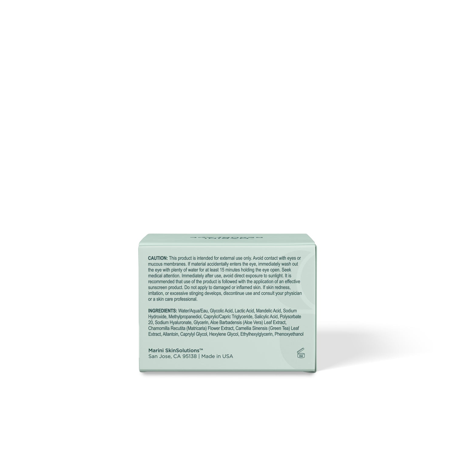 Back image of Marini SkinSolutions Marini Resurface Peel Pads