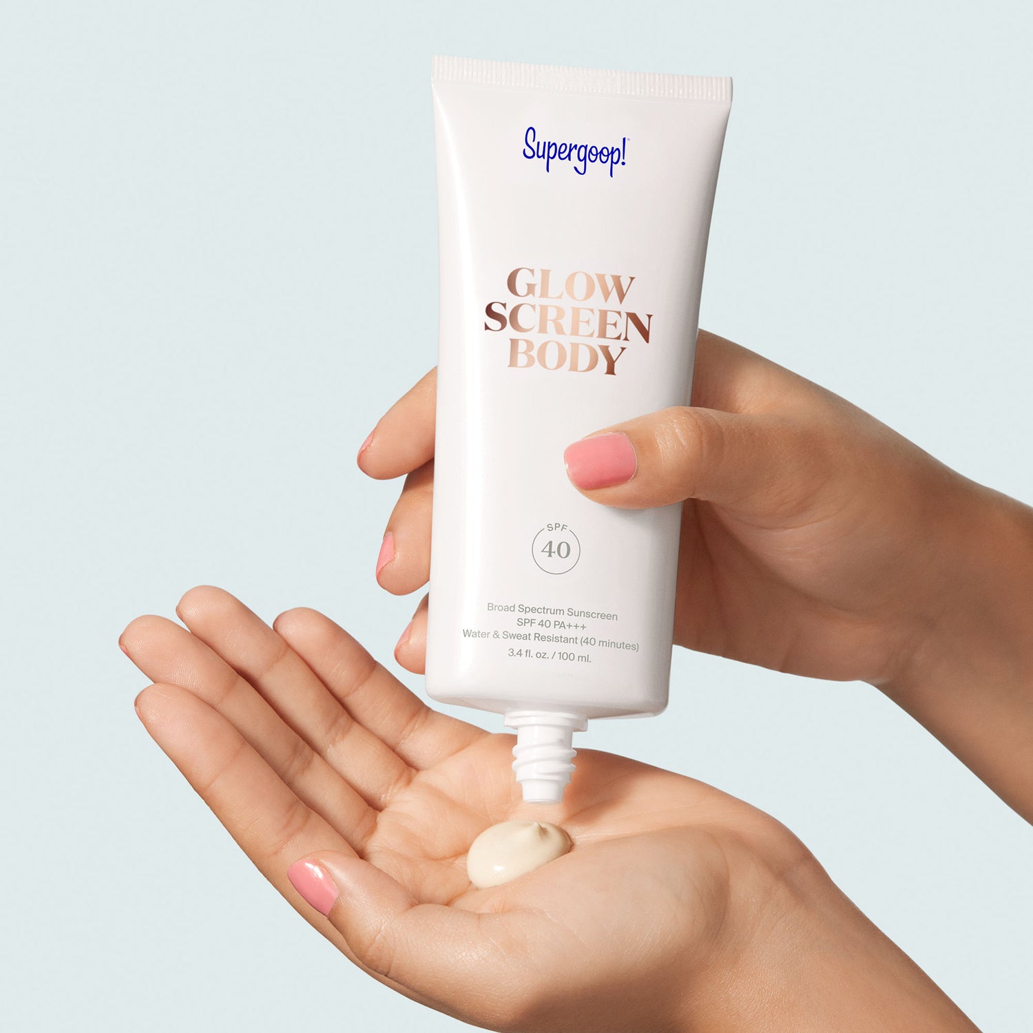 Lifestyle image of Supergoop! Glowscreen Body SPF 40