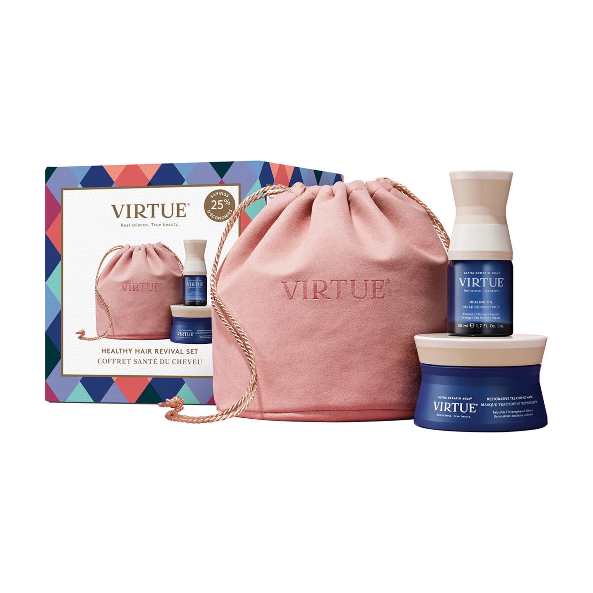 Virtue Holiday Healthy Hair Revival Kit main image.