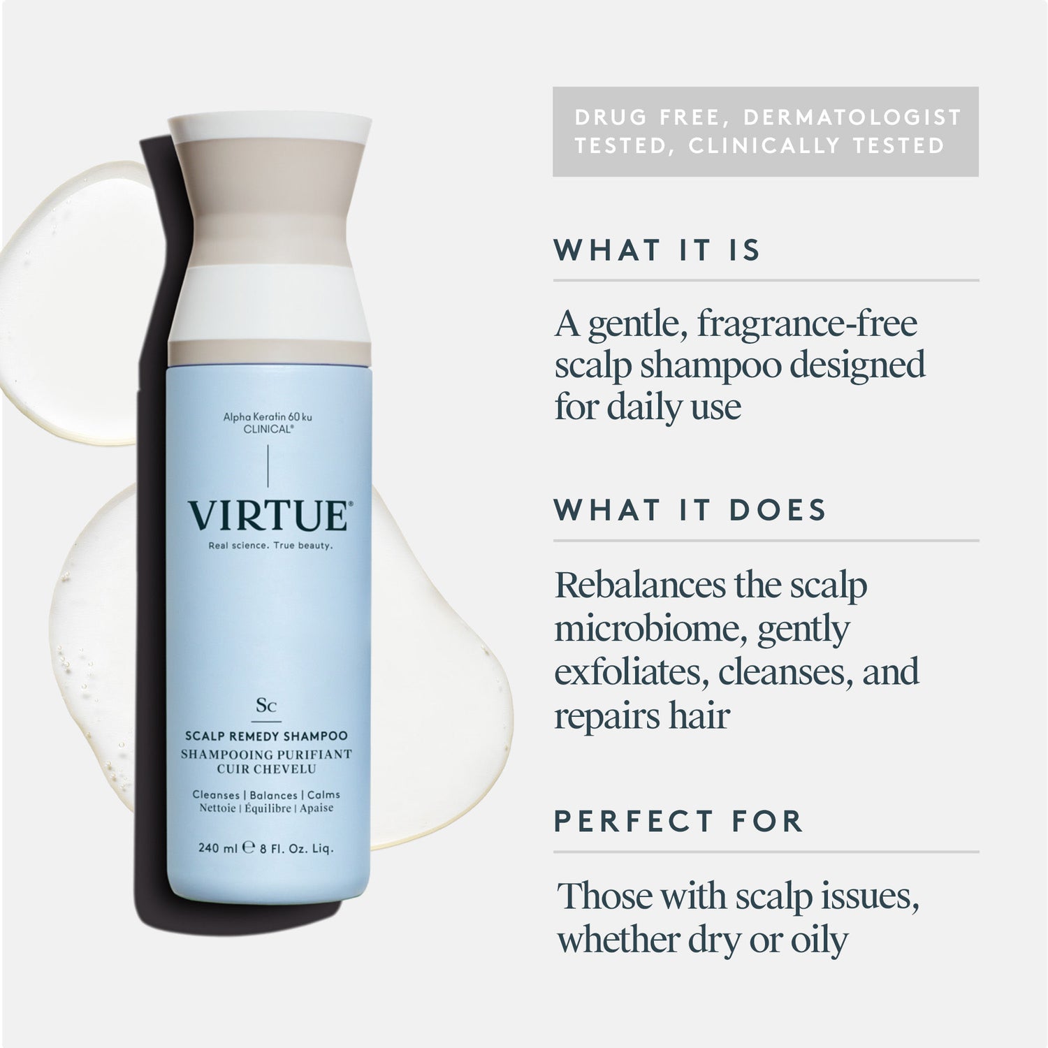 Information related to Virtue Scalp Remedy Shampoo for Scalp and Hair Health