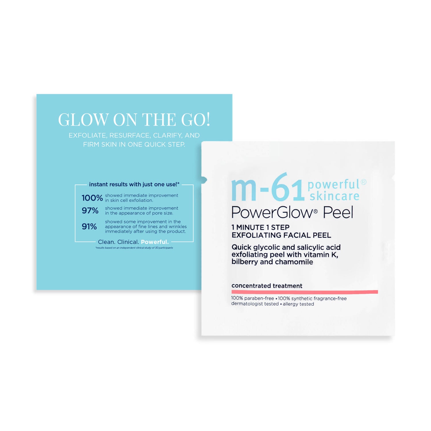 M-61 PowerGlow Peel Sample Card main image.
