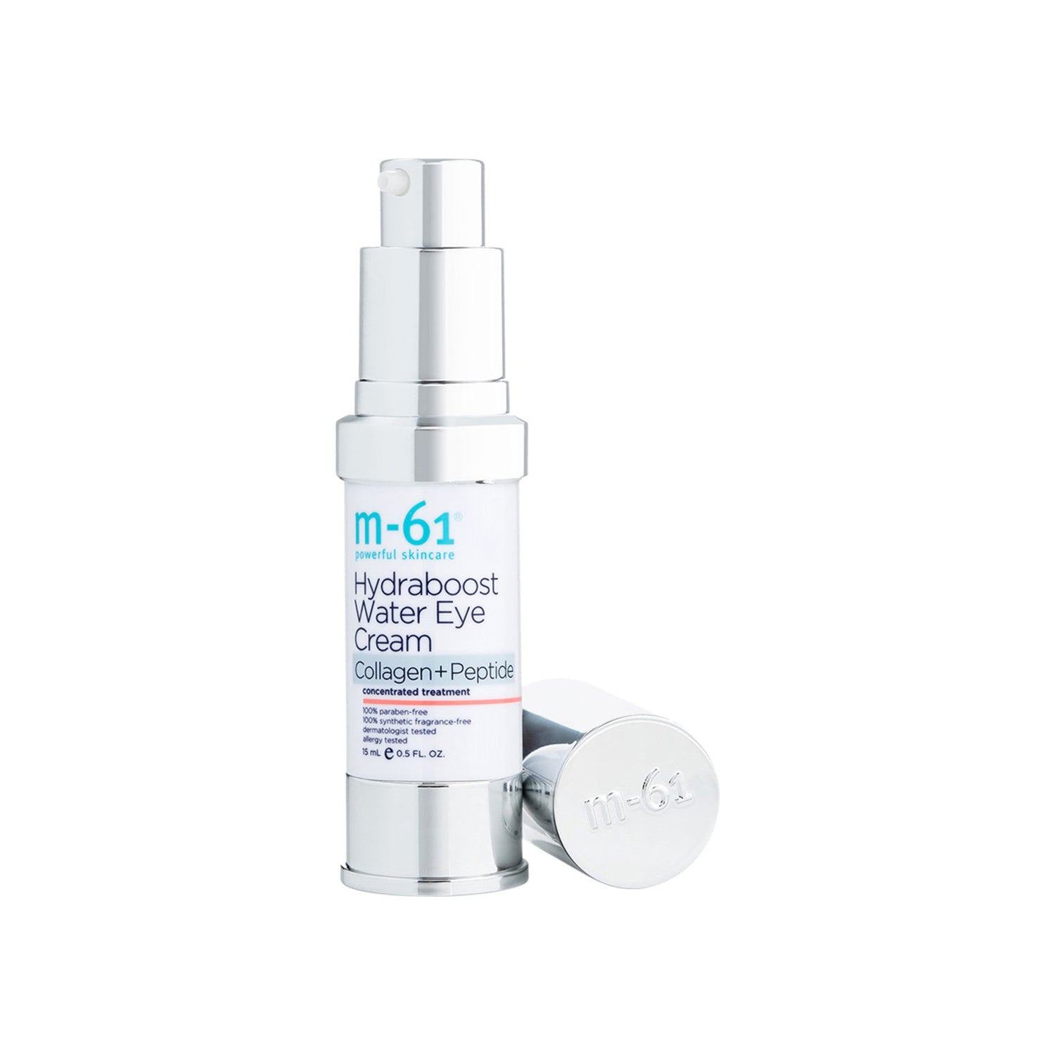 M-61 Hydraboost Collagen+Peptide Water Eye Cream open container image.