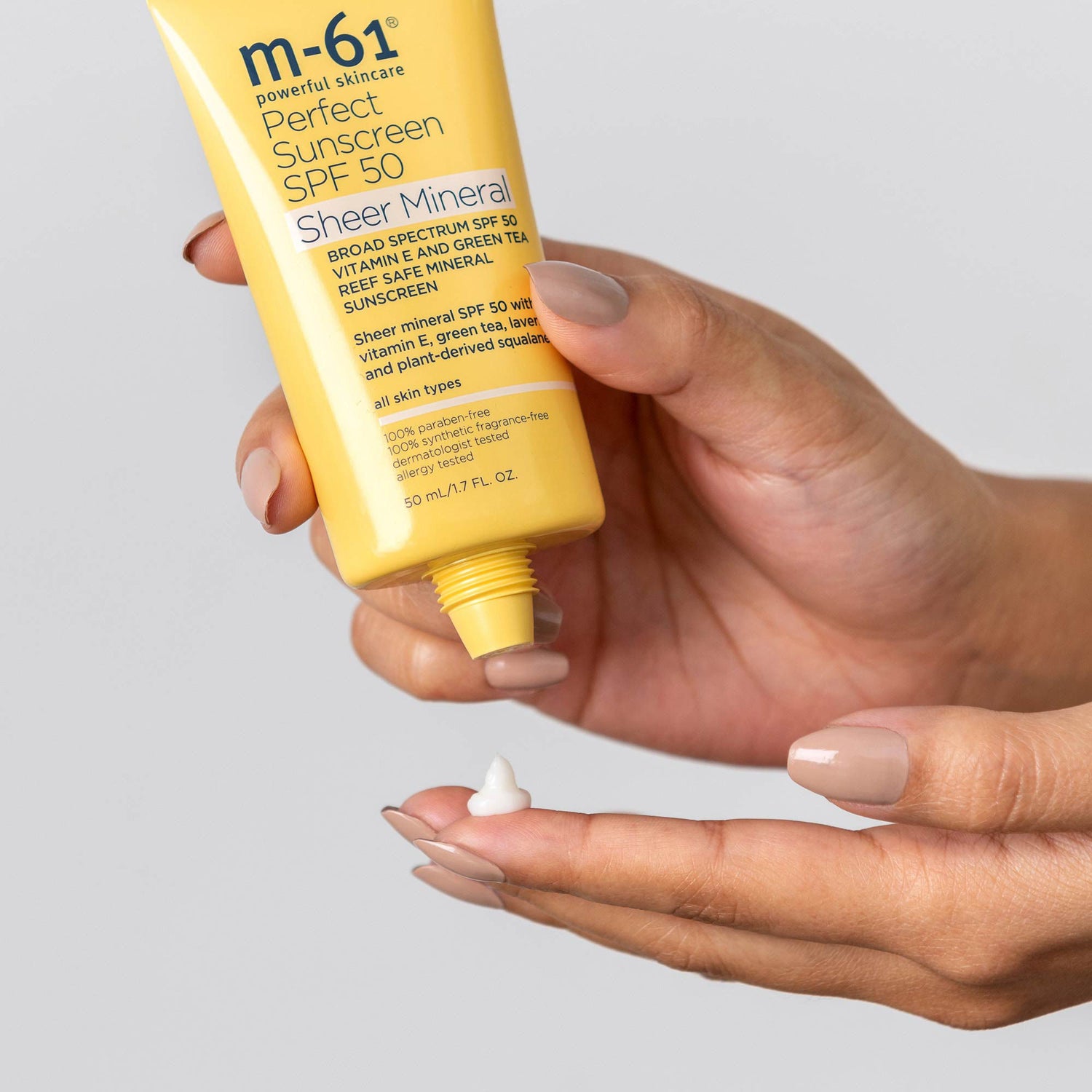 Lifestyle image of M-61 Perfect Sheer Mineral Sunscreen SPF 50