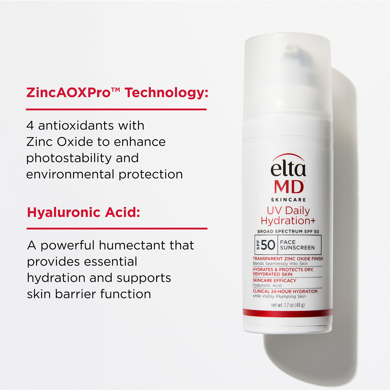 Information related to EltaMD UV Daily Hydration+ Broad Spectrum SPF 50
