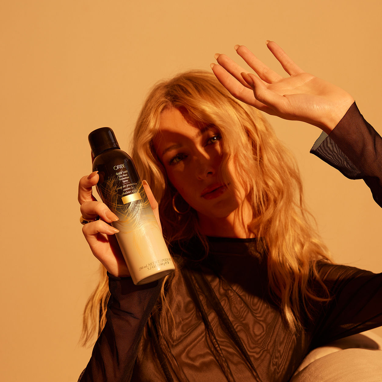 Model image of Oribe Gold Lust Dry Heat Protection Spray