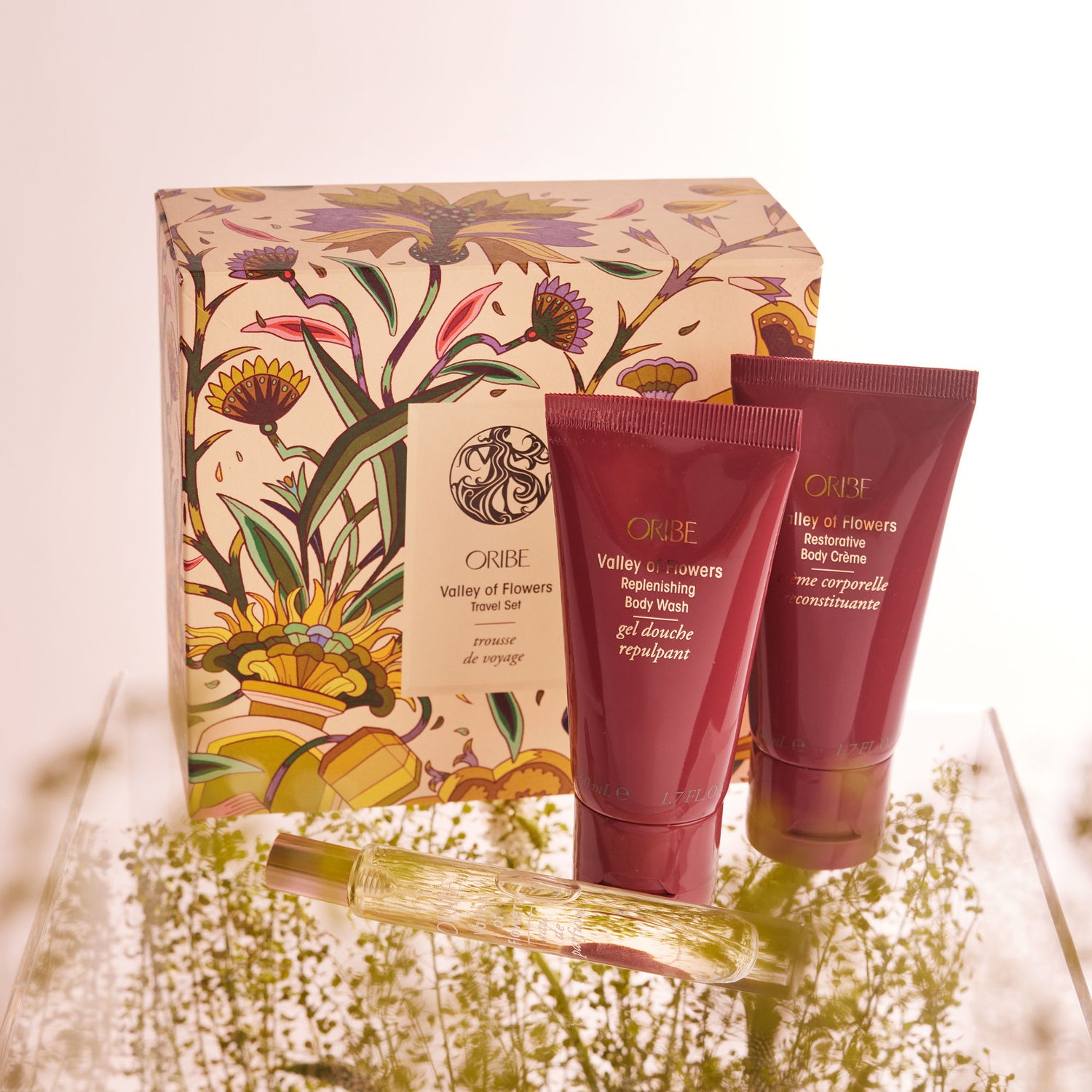 Lifestyle image of Oribe Valley of Flowers Travel Set (Limited Edition)