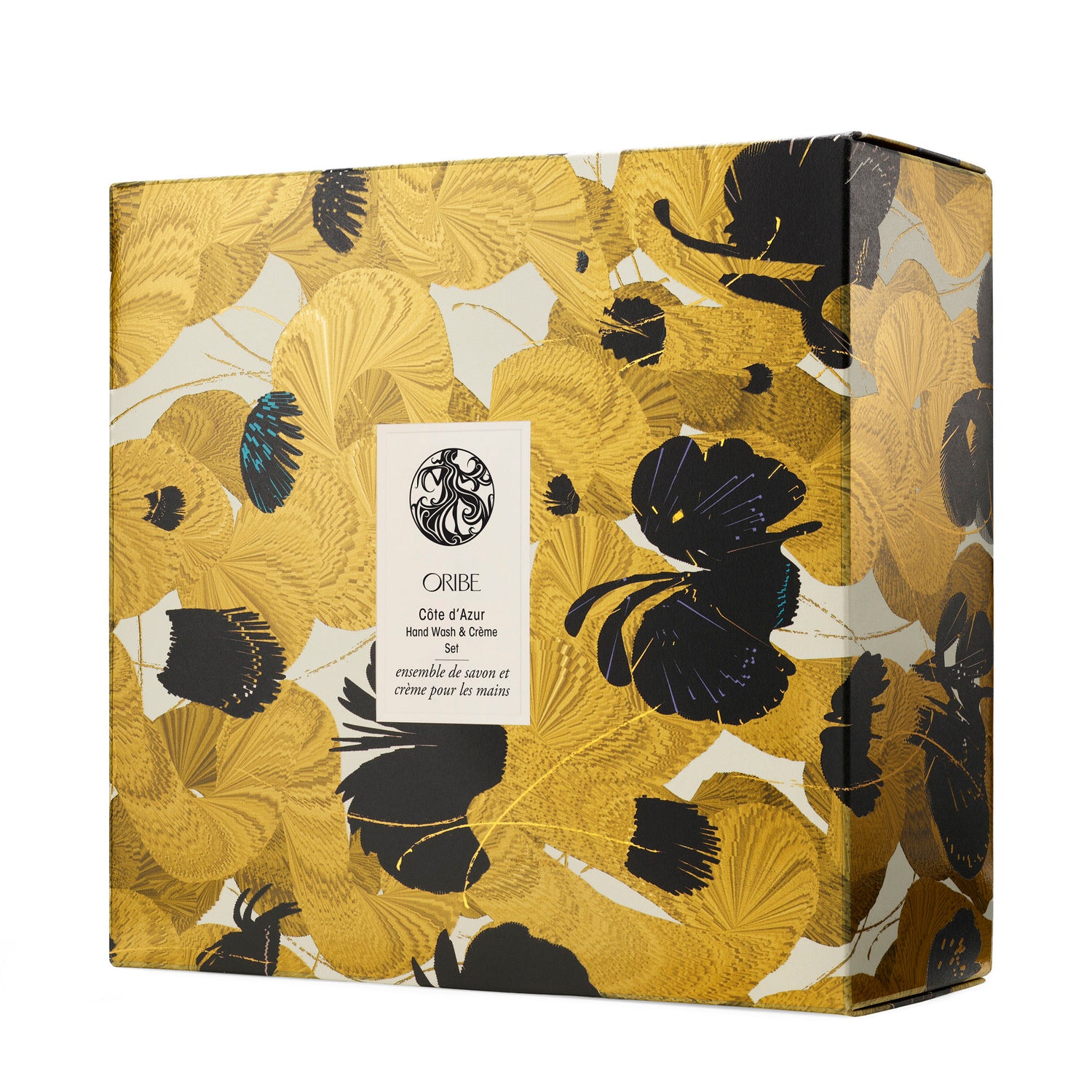 Image of a closed Oribe Côte d’Azur Hand Wash & Crème Gift Set (Limited Edition)