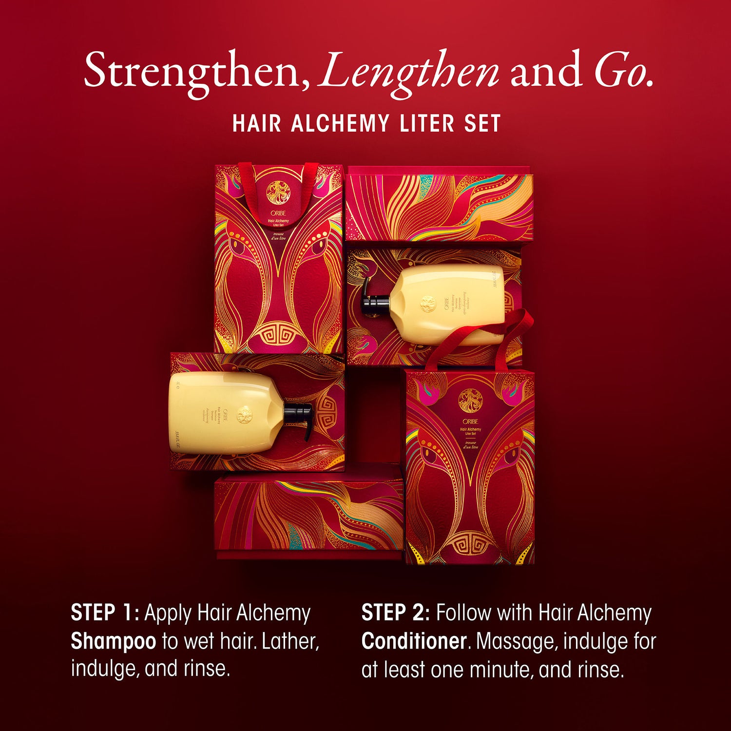 Information related to Oribe Lunar New Year Hair Alchemy Resilience Liter Set (Limited Edition)