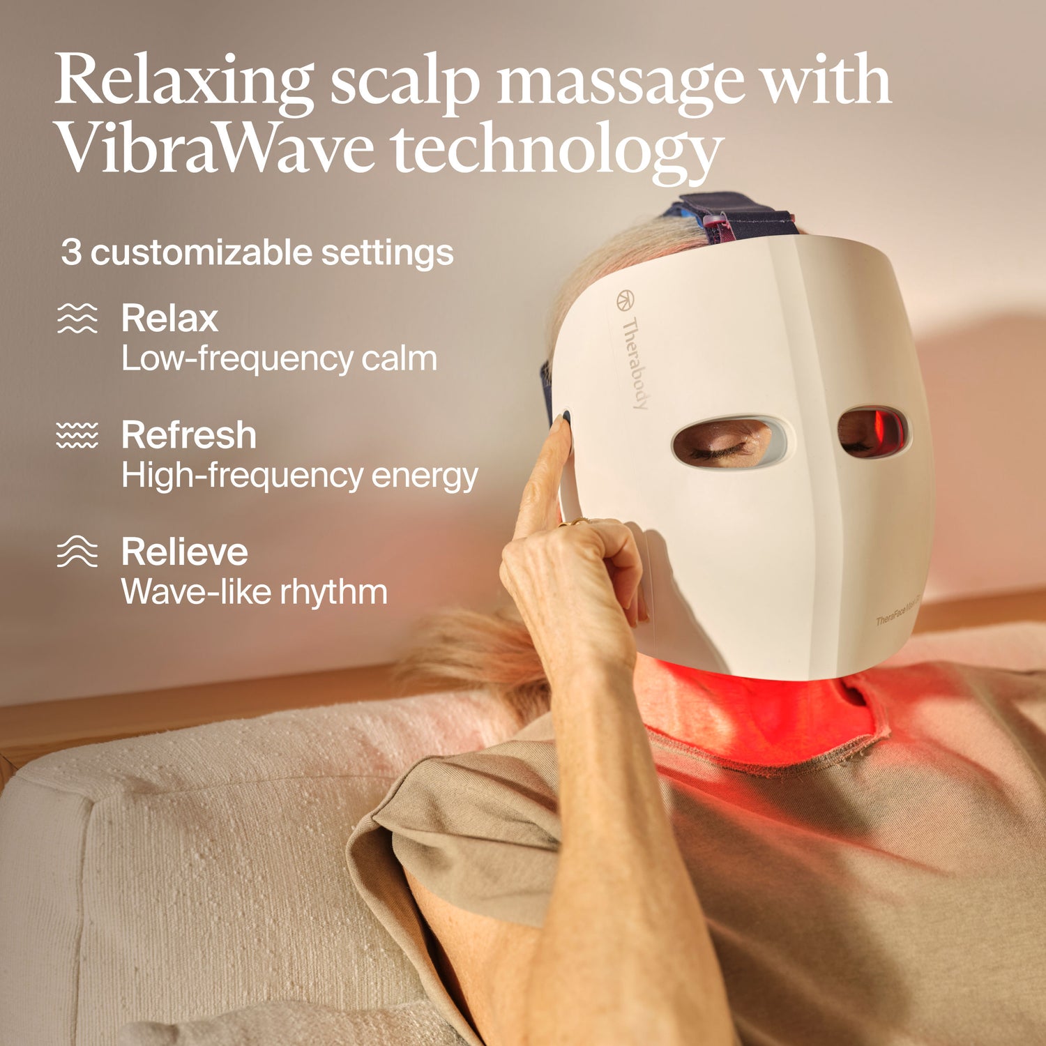 Lifestyle image of Therabody TheraFace Mask Glo
