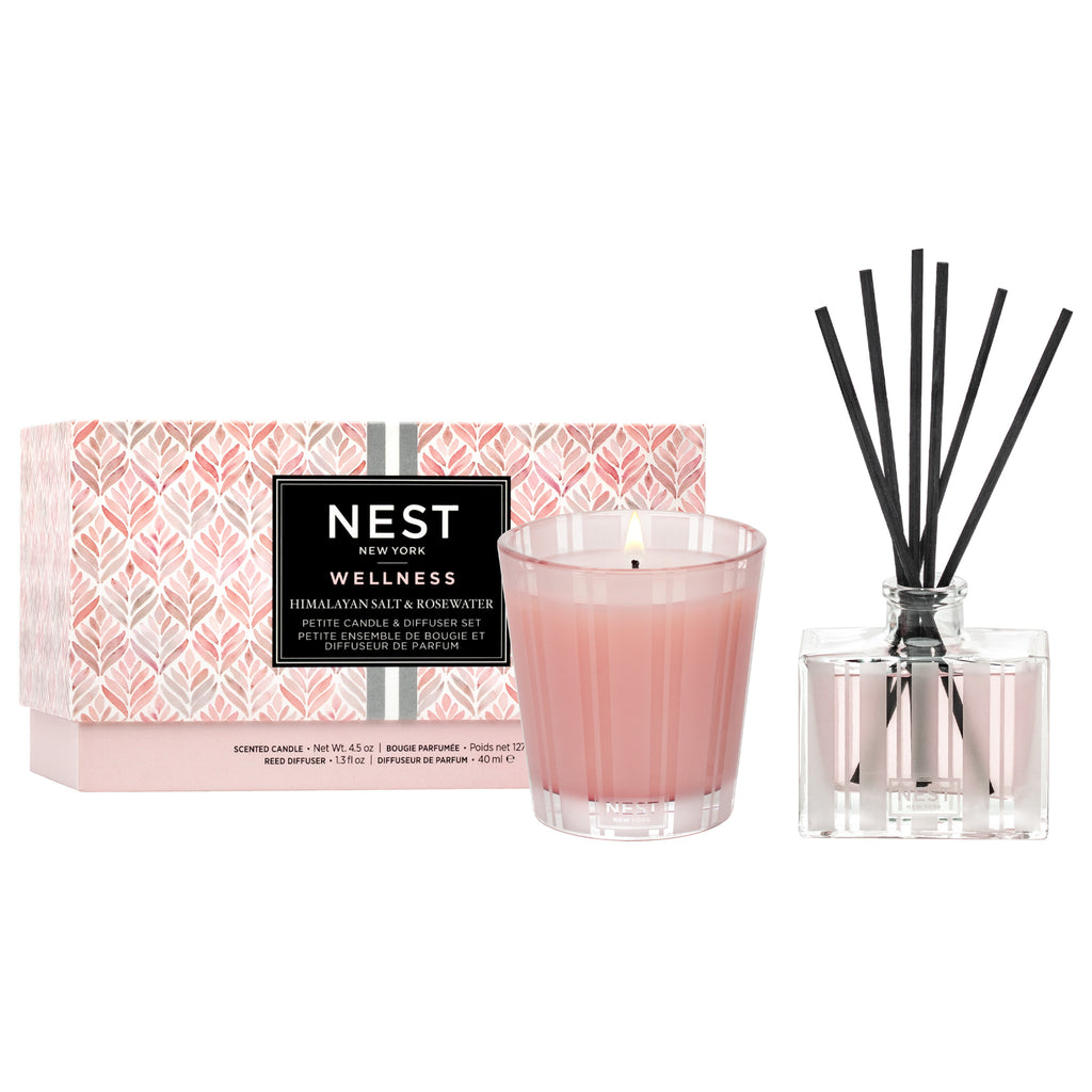 Nest Himalayan Salt and Rosewater Petite Candle and Petite Reed Diffuser Set  (Limited Edition) – Nest – bluemercury