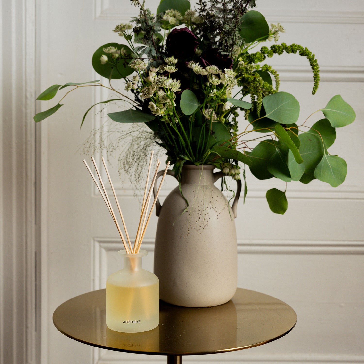 Lifestyle image of Apotheke White Vetiver Reed Diffuser