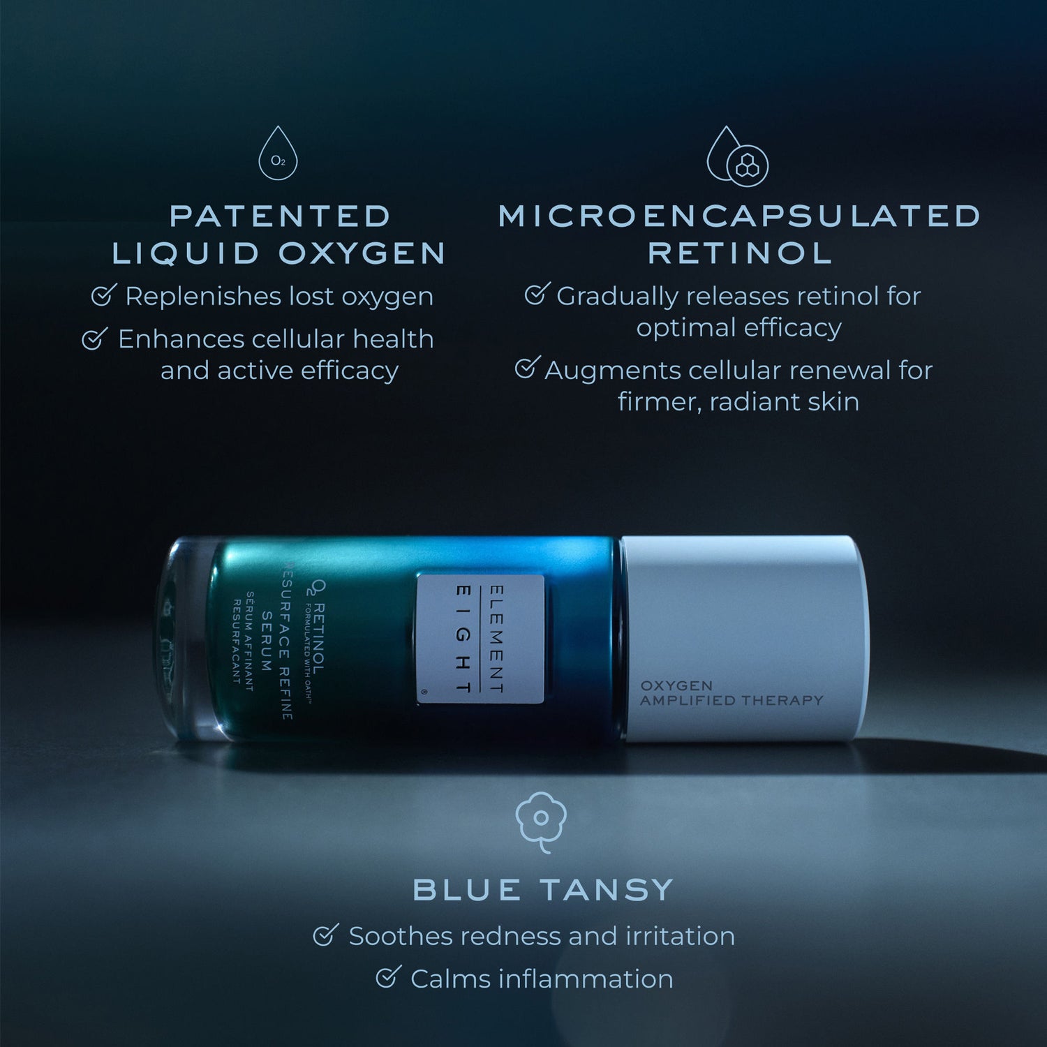 Image of a closed Element Eight O2 Retinol Serum