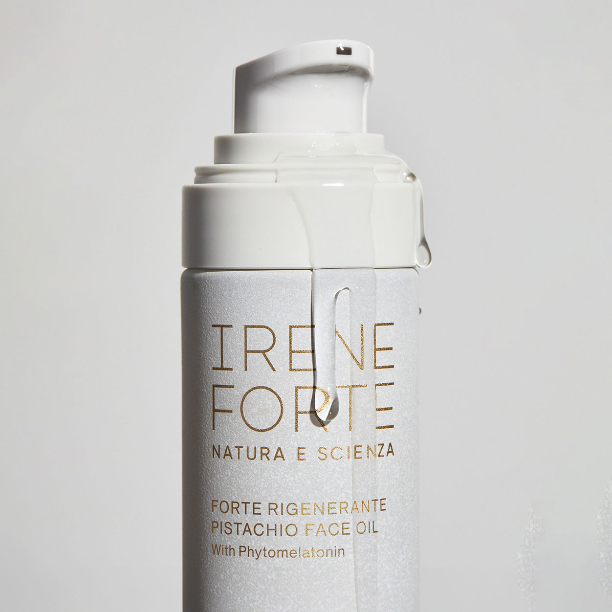 Lifestyle image of Irene Forte Pistachio Face Oil with Phytomelatonin