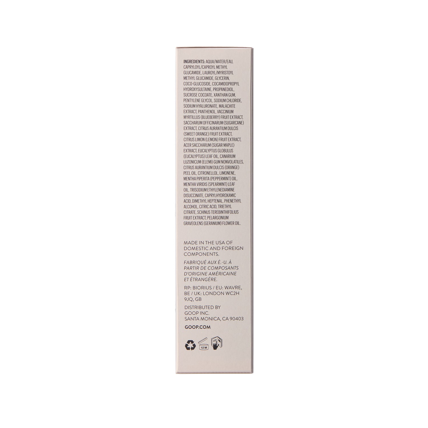 Back image of Goop Daily Detox Foaming Cleanser