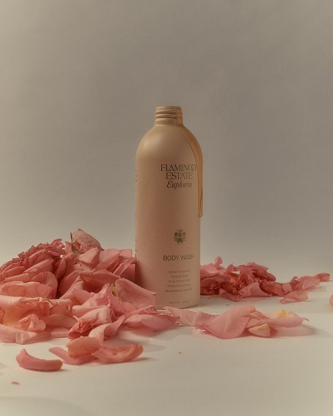 Lifestyle image of Flamingo Estate Night Blooming Jasmine & Damask Rose Body Wash