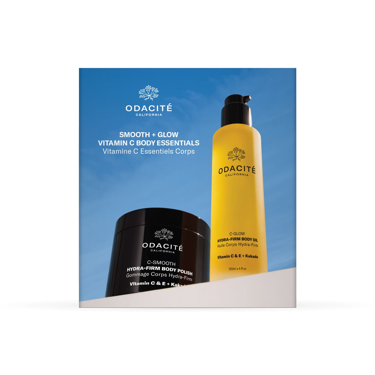 Image of the Odacité Smooth + Glow Vitamin C Body Essentials Set (Limited Edition) box