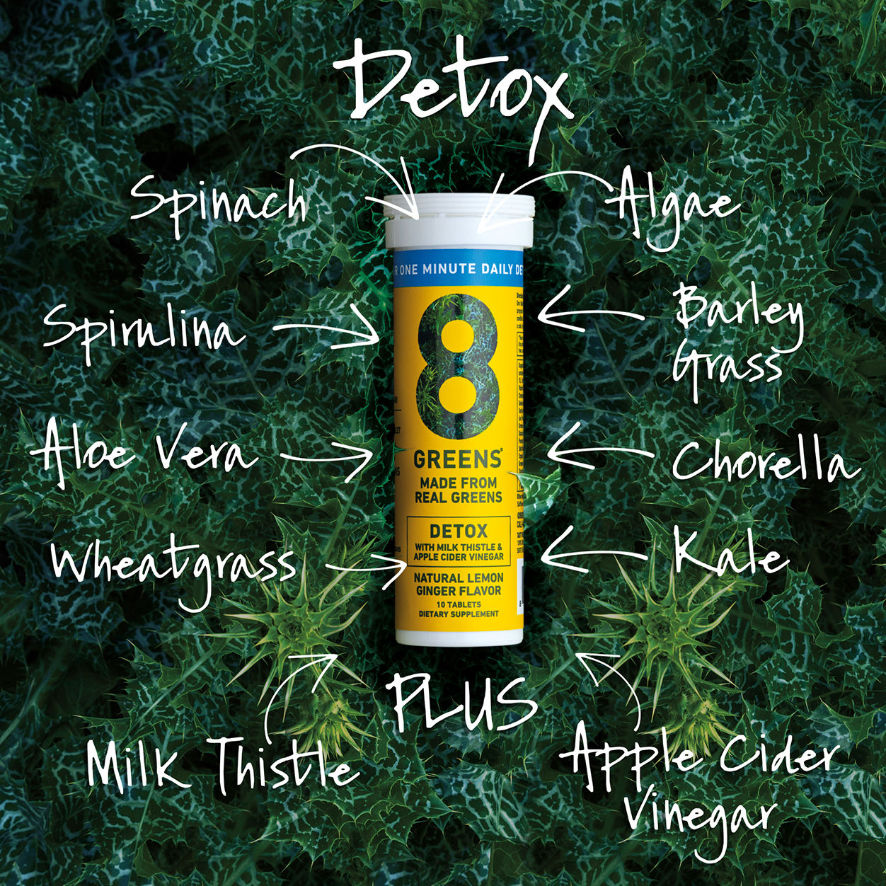 Information related to 8Greens Detox Fizzy Tablet Lemon Ginger