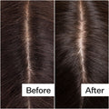 Before and after results of using Act+Acre Cold Processed Cleanse Shampoo