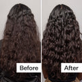 Before and after results of using Act+Acre Clarifying Hard Water Shampoo For Scalp + Hair Build-Up