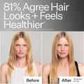 Before and after results of using Act+Acre Stem Cell Conditioner For Thicker Fuller-Looking Hair
