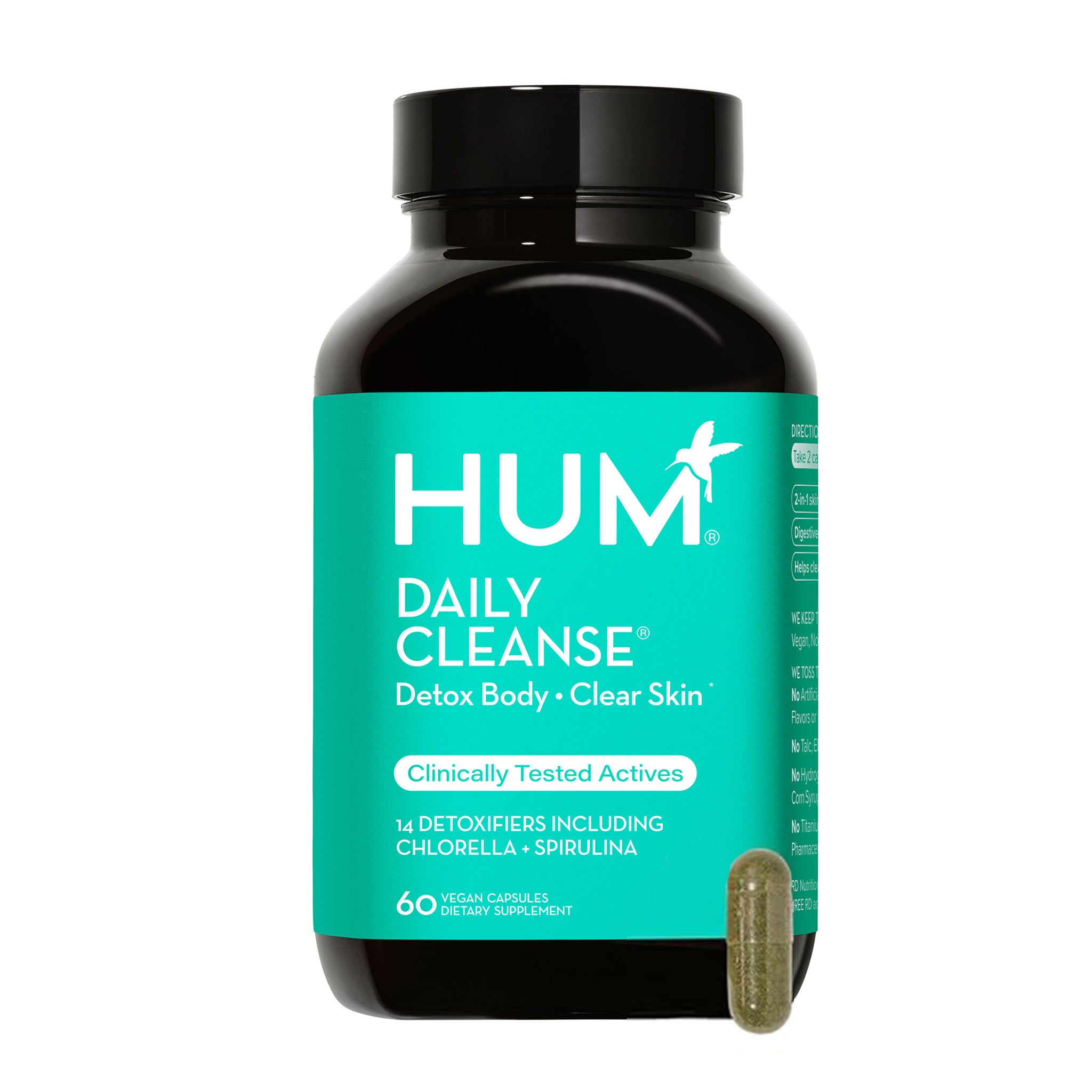 Hum Daily Cleanse Clear Skin and Acne Supplement main image.
