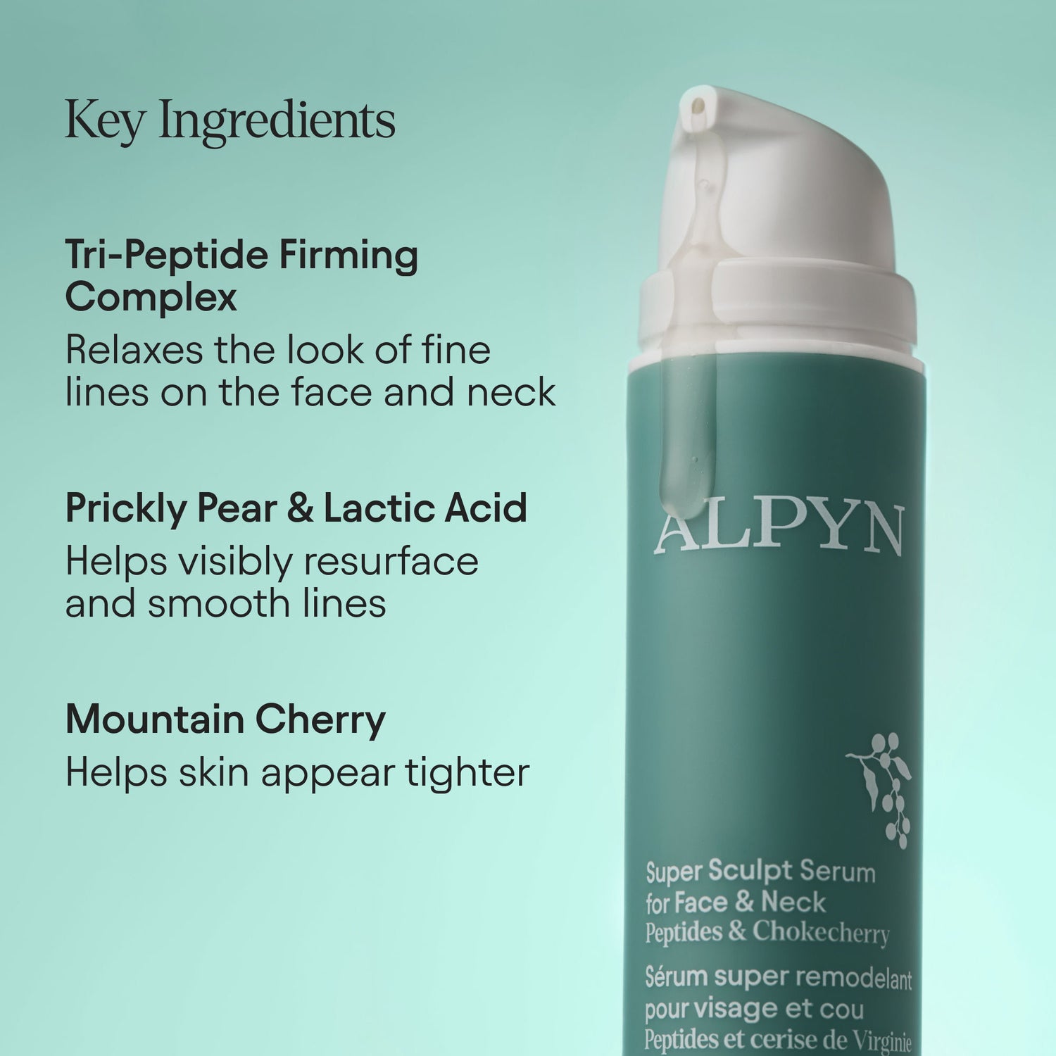 Lifestyle image of Alpyn Beauty Super Sculpt Serum For Face and Neck with Tri-Peptide Firming Complex