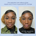 Before and after results of using Soleil Toujours Clean Conscious Set and Protect Micro Mist SPF 30