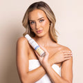 Model image of Solara Suncare Good Karma Dry Oil Mineral Sunscreen SPF 30