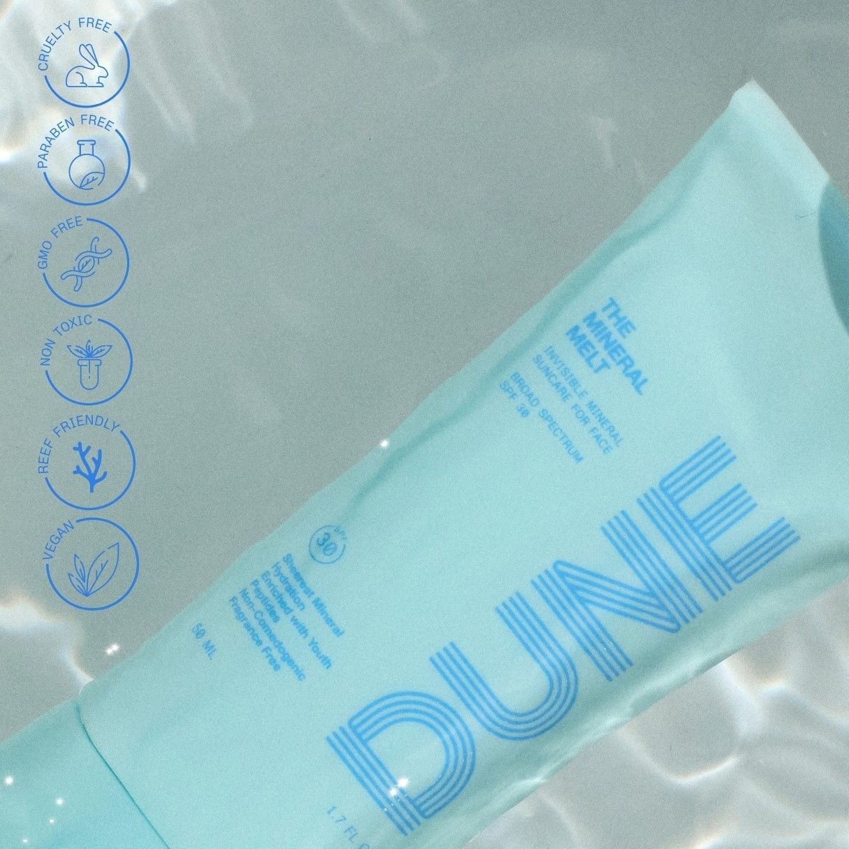 Lifestyle image of Dune The Mineral Melt SPF 30