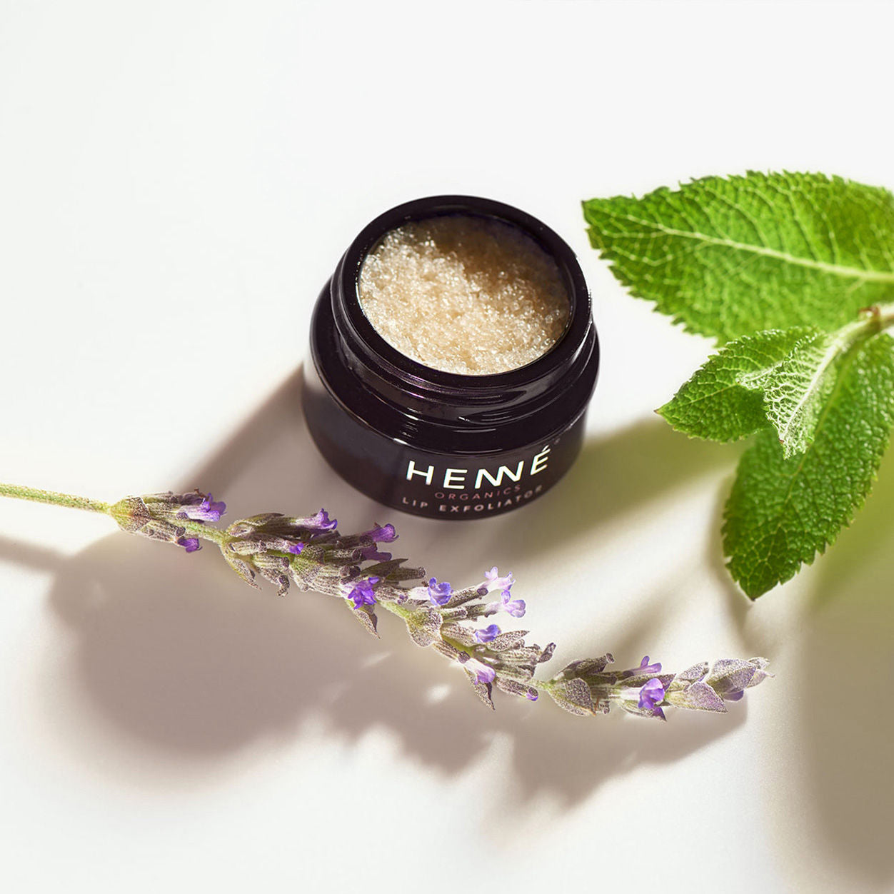 Lifestyle image of Henne Organics Lavender Mint Lip Exfoliator