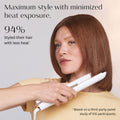 Lifestyle image of T3 Single Pass StyleMax Professional 1" Flat Iron with Custom Heat Automation