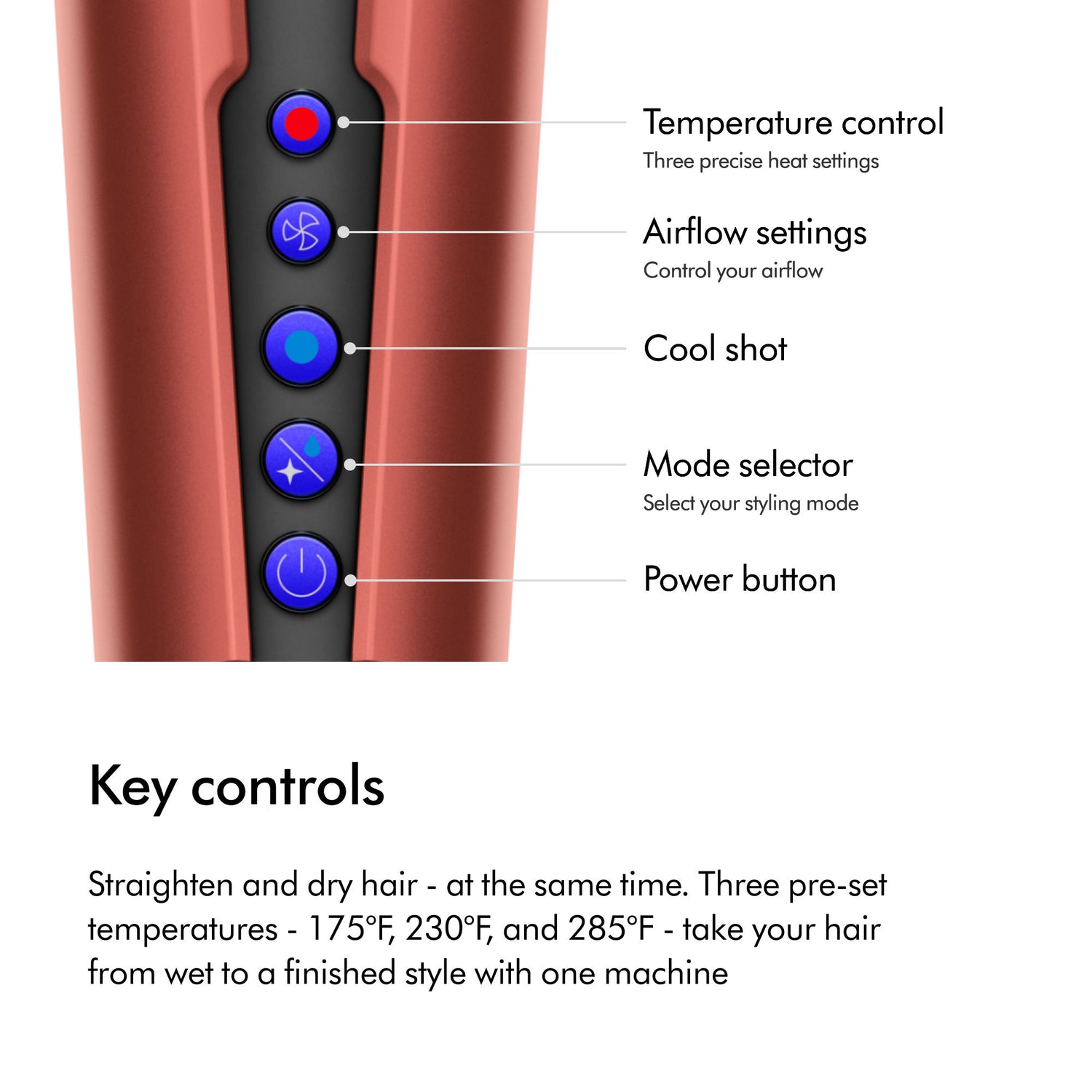 Information related to Dyson Special Edition Airstrait Straightener in Strawberry Bronze and Blush Pink