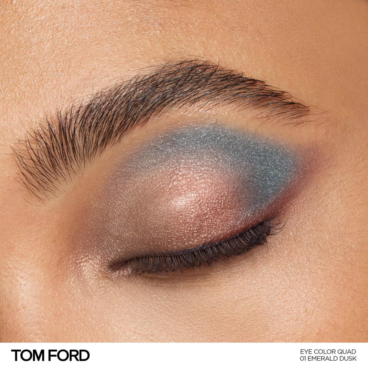 Model image of Tom Ford Eye Color Quad Eyeshadow Emerald Dusk (Limited Edition)