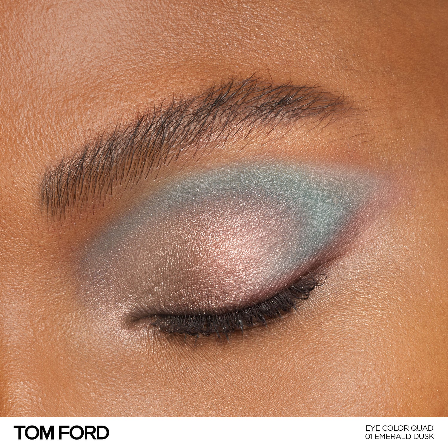 Model image of Tom Ford Eye Color Quad Eyeshadow Emerald Dusk (Limited Edition)