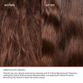 Before and after results of using Olaplex No. 8 Bond Intense Moisture Mask