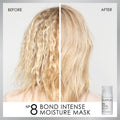 Before and after results of using Olaplex No.8 Bond Intense Moisture Mask