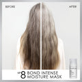 Before and after results of using Olaplex No.8 Bond Intense Moisture Mask