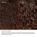 Before and after results of using Olaplex No. 6 Bond Smoother